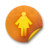 Orange sticker badges 066